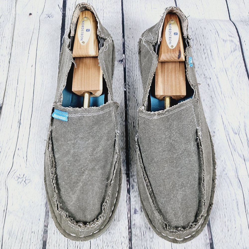 FREEWATERS | slipon canvas raw edge loafers shoes